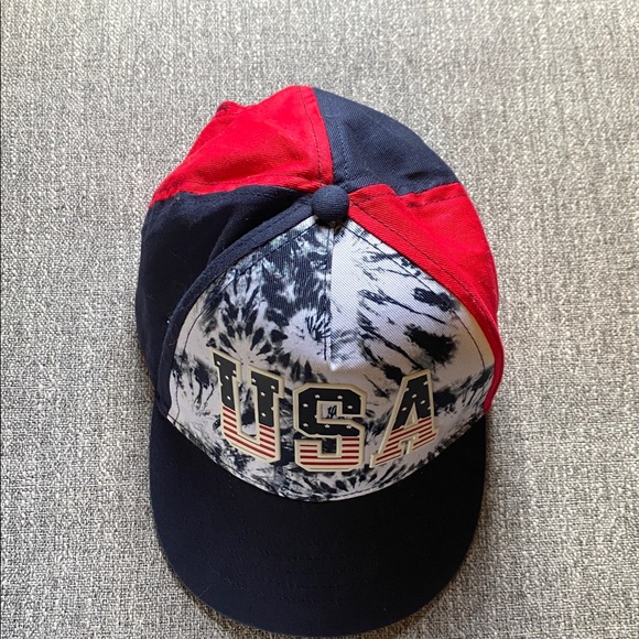 The Children's Place USA Tie-Dye Cap - Red, Blue, and White - Size: XS-S (6-24M) - Picture 2 of 5